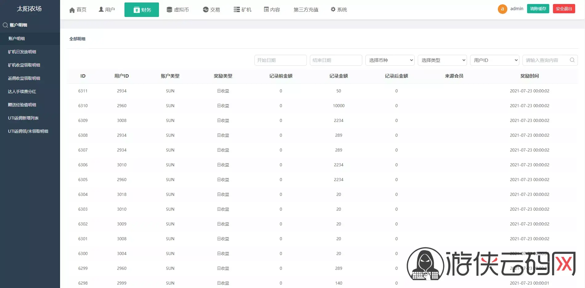 【经典版矿机系统】云矿机交易+虚拟币交易推广系统 【经典版矿机系统】云矿机交易+虚拟币交易推广系统